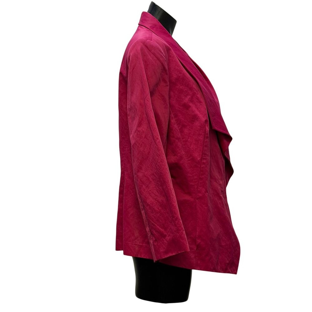 Lafayette 148 Pink Waterfall Open-Front Blazer Size 16 - Picture 3 of 8